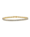 Bracelet de tennis en or avec des cristaux brillants