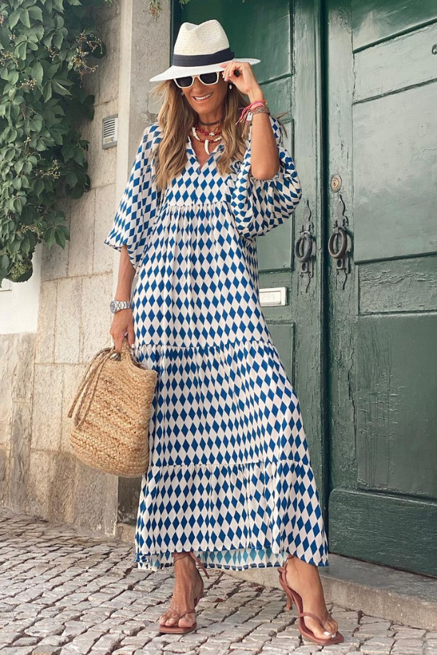 VANSA | Robe maxi longue avec imprimé