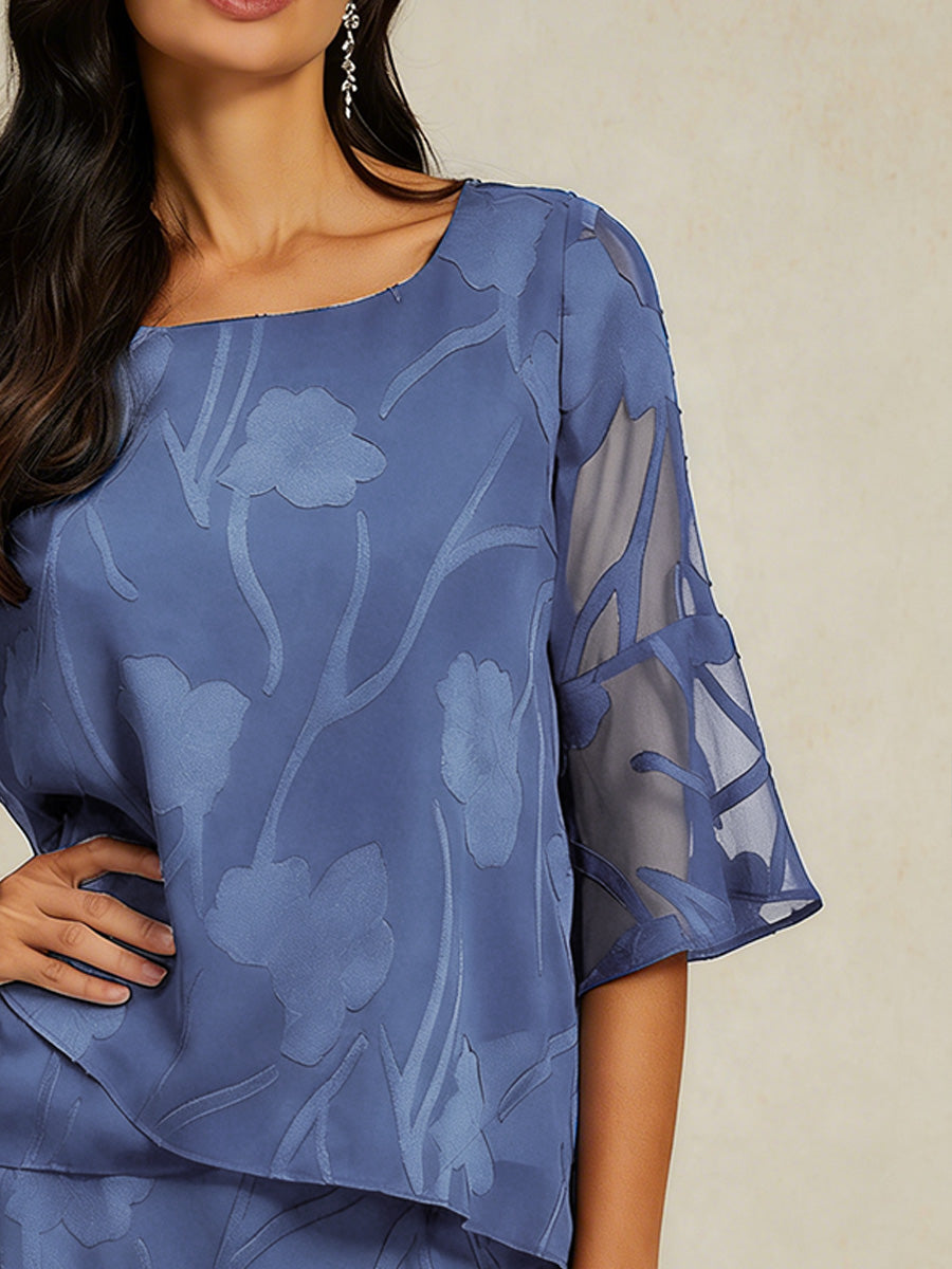 Chemise en soie avec des bords asymétriques