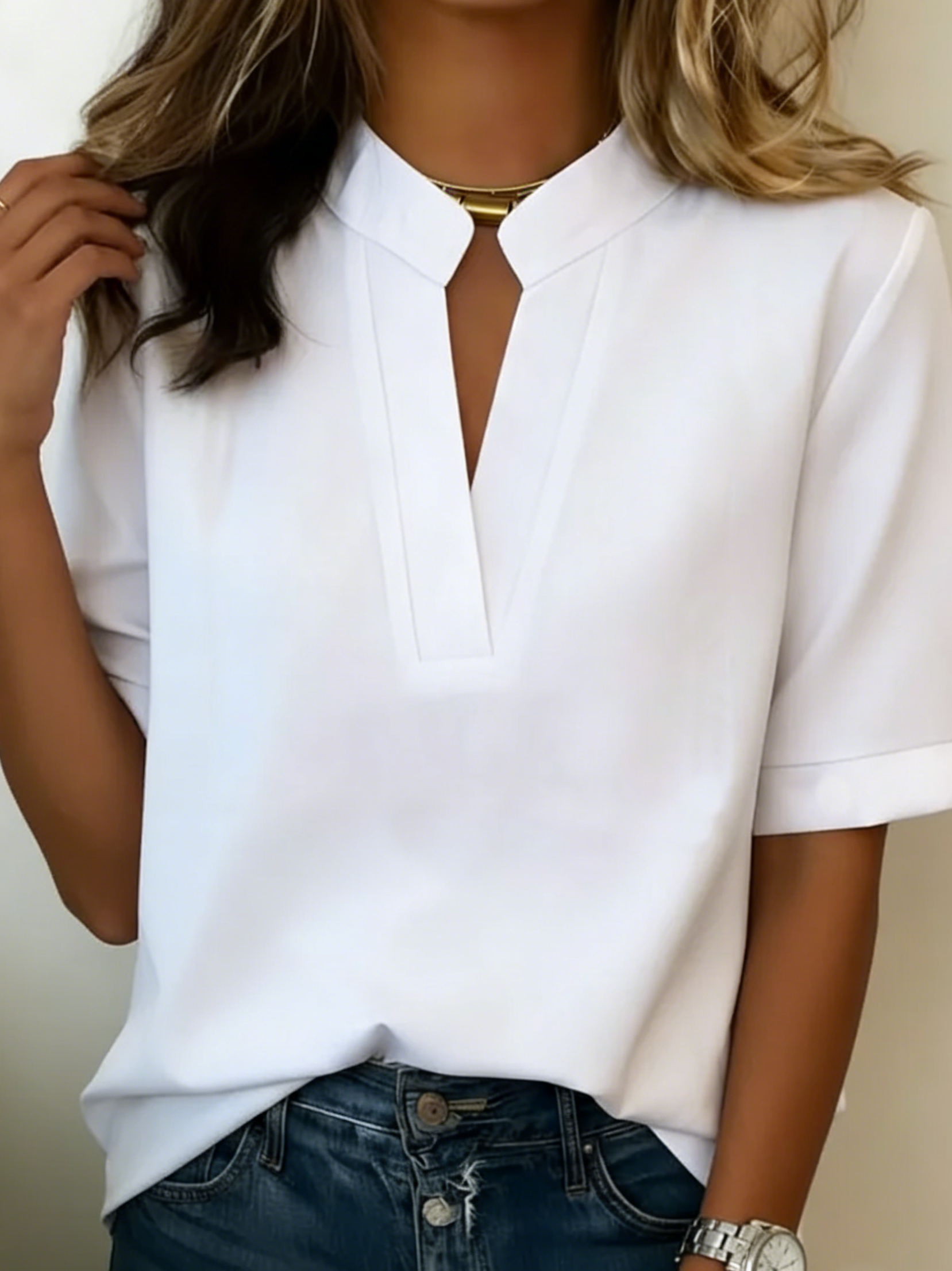 Eliz — Chemise élégante avec un col raffiné