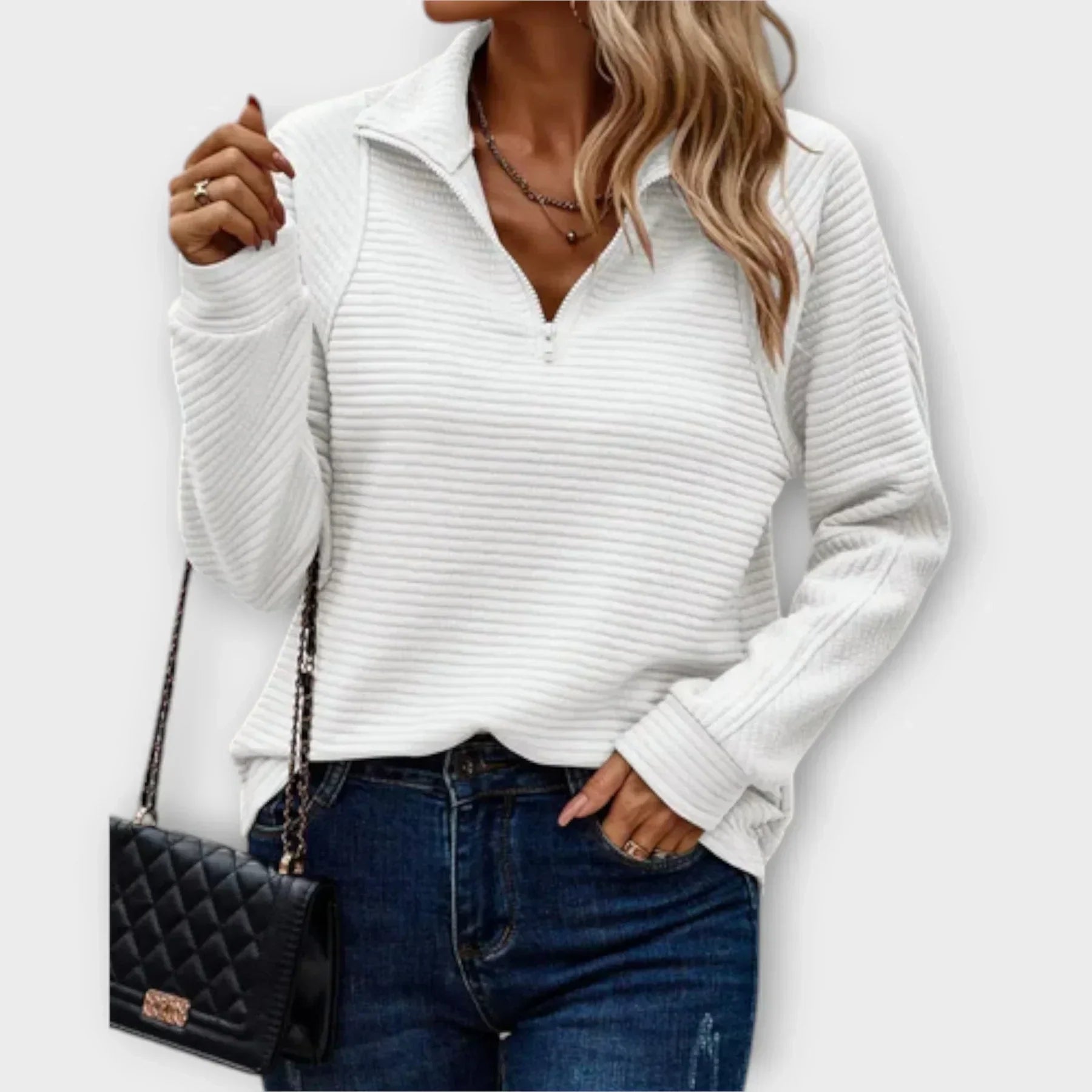 Olivia | Pull à demi-zip
