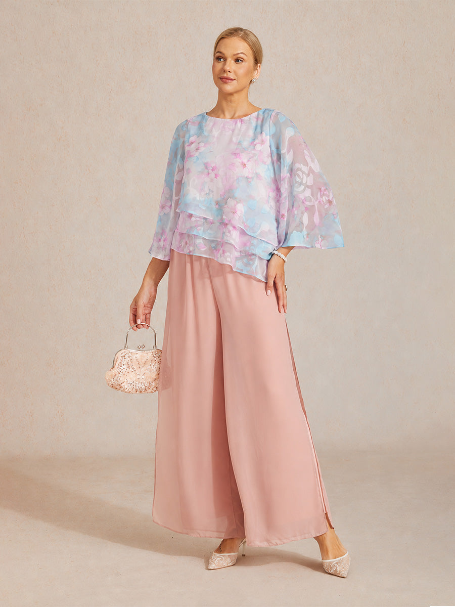 Chemise en chiffon à dentelle avec imprimé floral