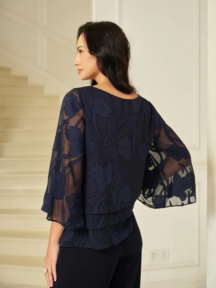 Chemise en soie à motifs floraux