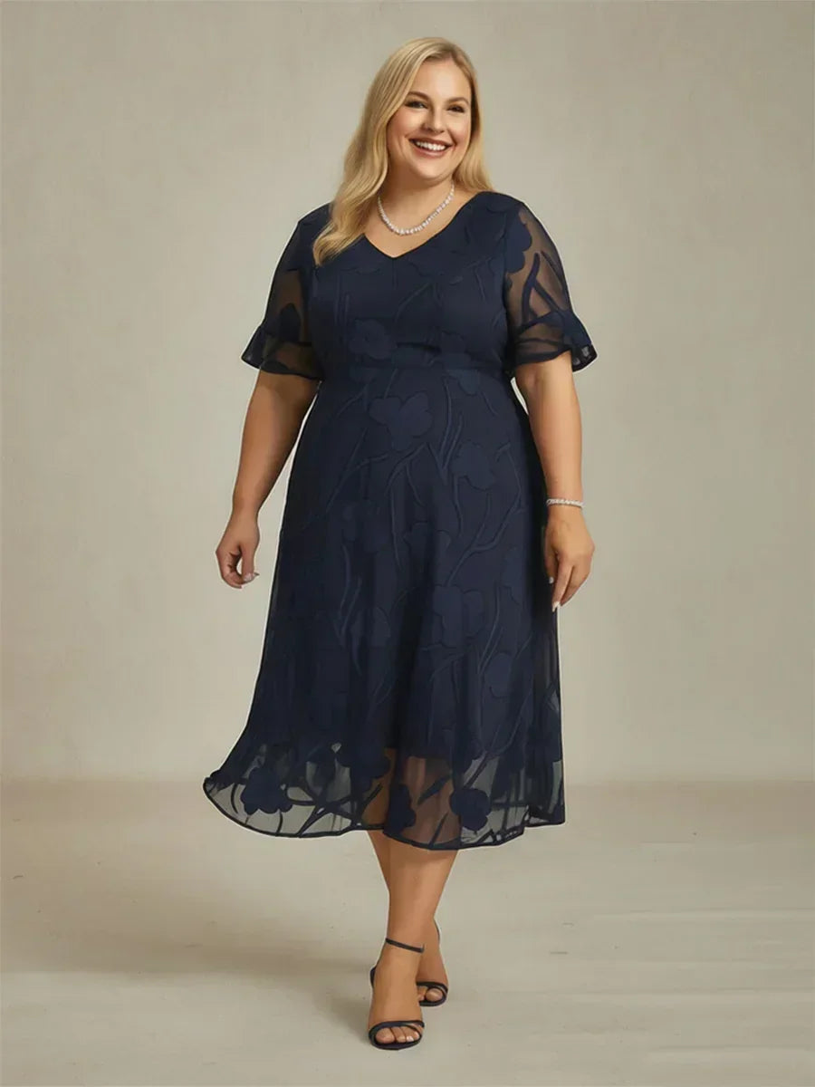 Robes maxi en dentelle avec volants