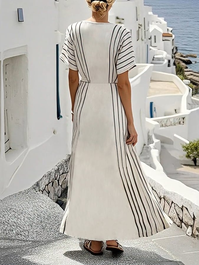 Robe à rayures larges pour femmes