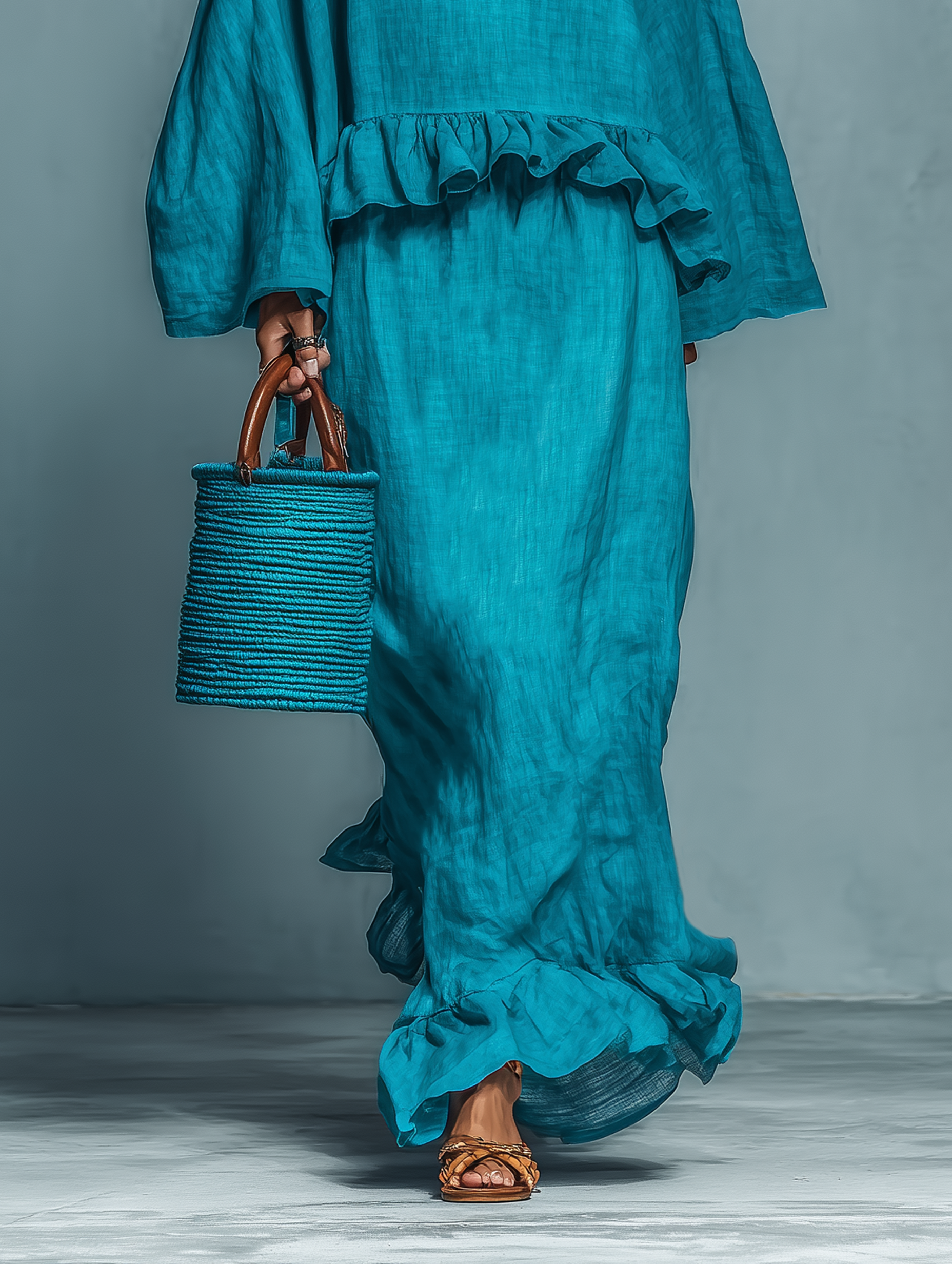 Ensemble de chemisier et jupe droite pour femmes dans un style minimaliste MDA1655L9Y