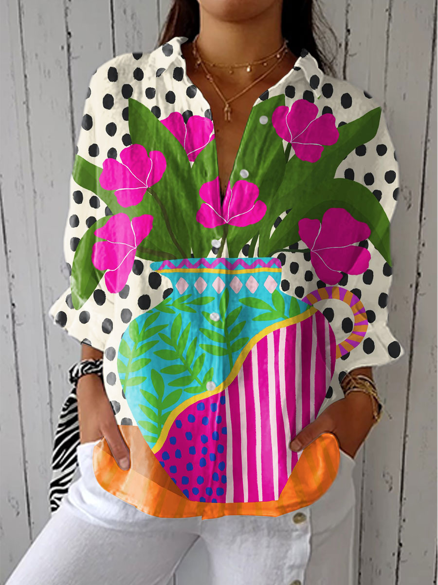 Amara | Chemise blouse avec design floral
