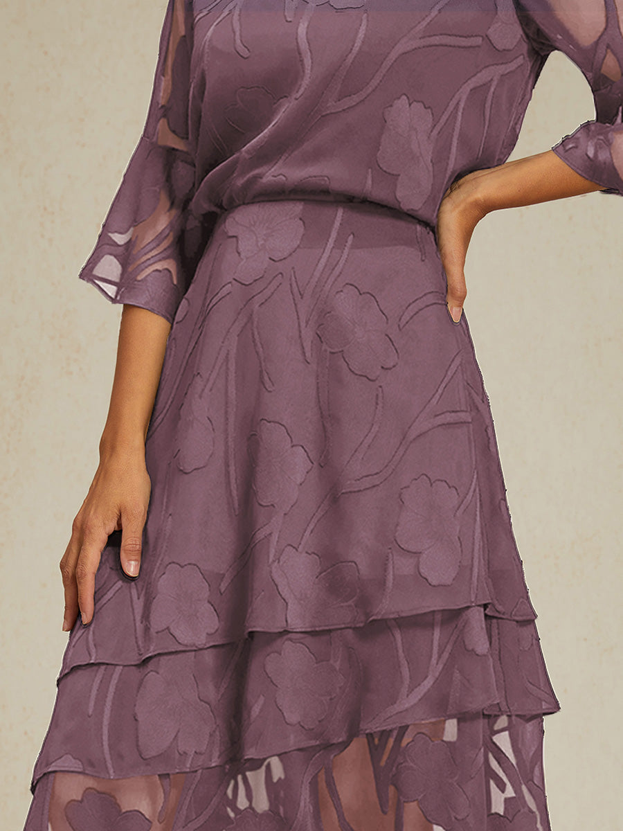 Jupe midi en chiffon floral