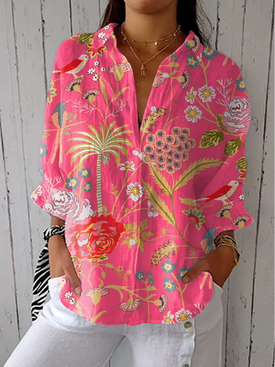 Floriana | T-shirt à fleurs tropicales