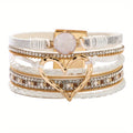 Bracelet boho multi-couches en cuir