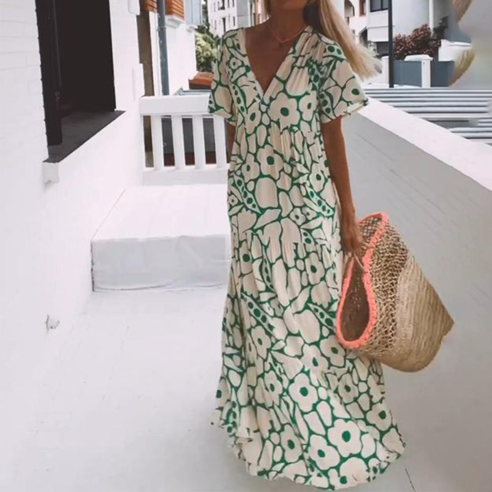 BEATRICE | Robe maxi verte