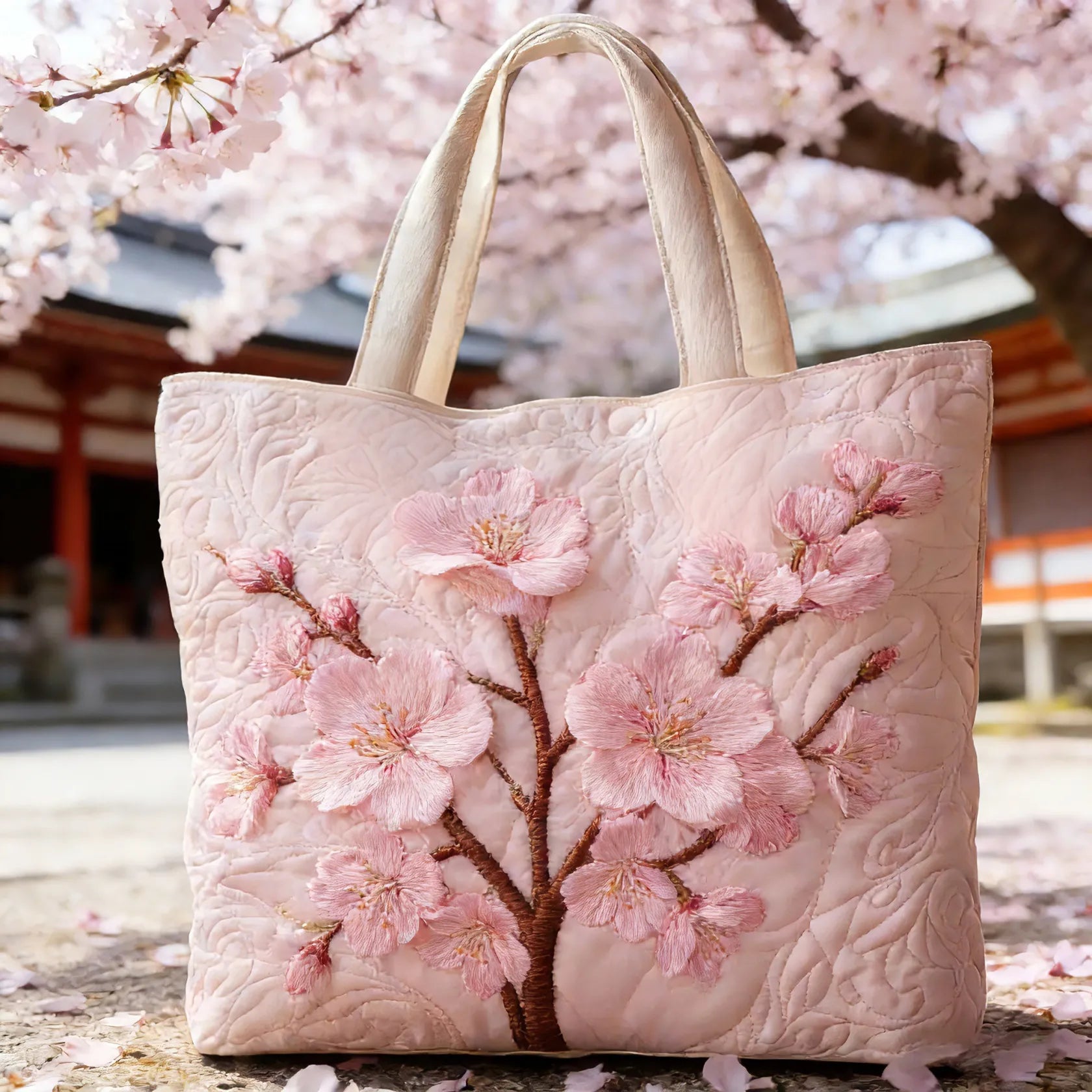 Sac tote en patchwork fait main | Un moment de sérénité florale