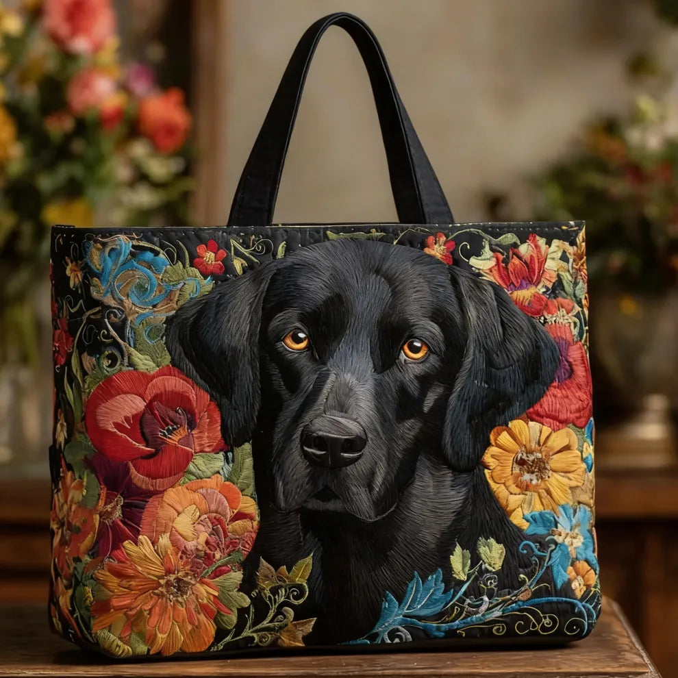 Sac en patchwork au design de fleurs de minuit | Sac en patchwork fait main