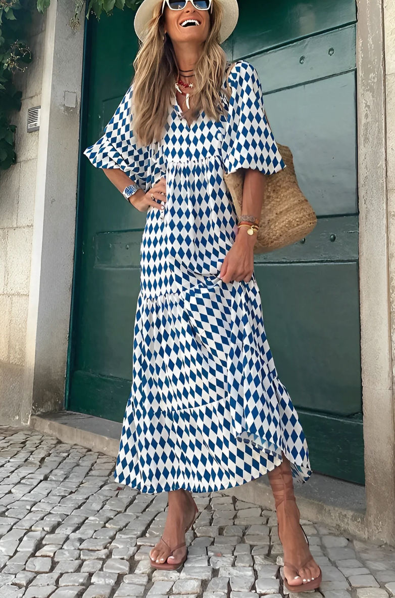VANSA | Robe maxi longue avec imprimé