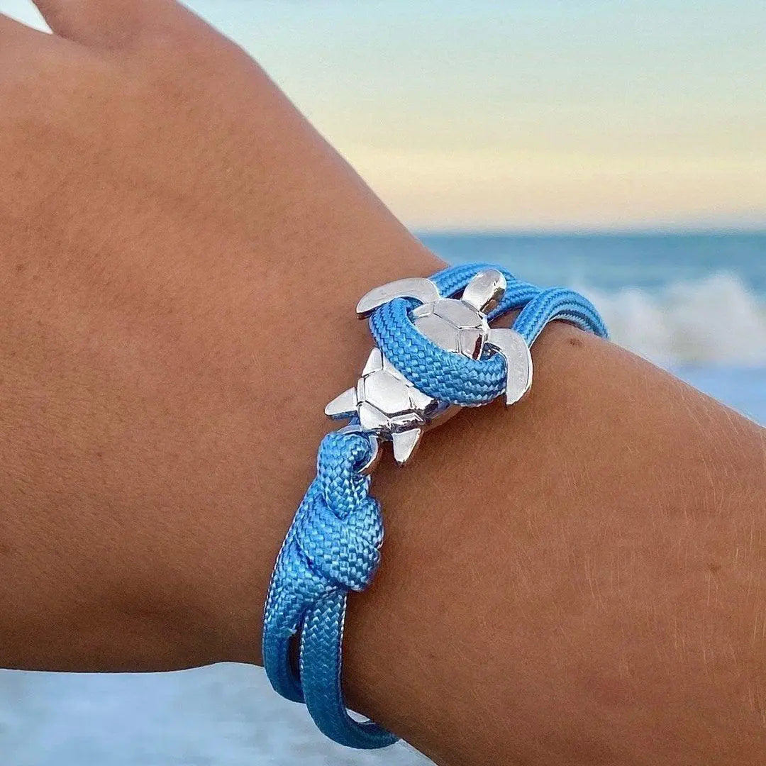 Bracelet fait main en cuir de tortue