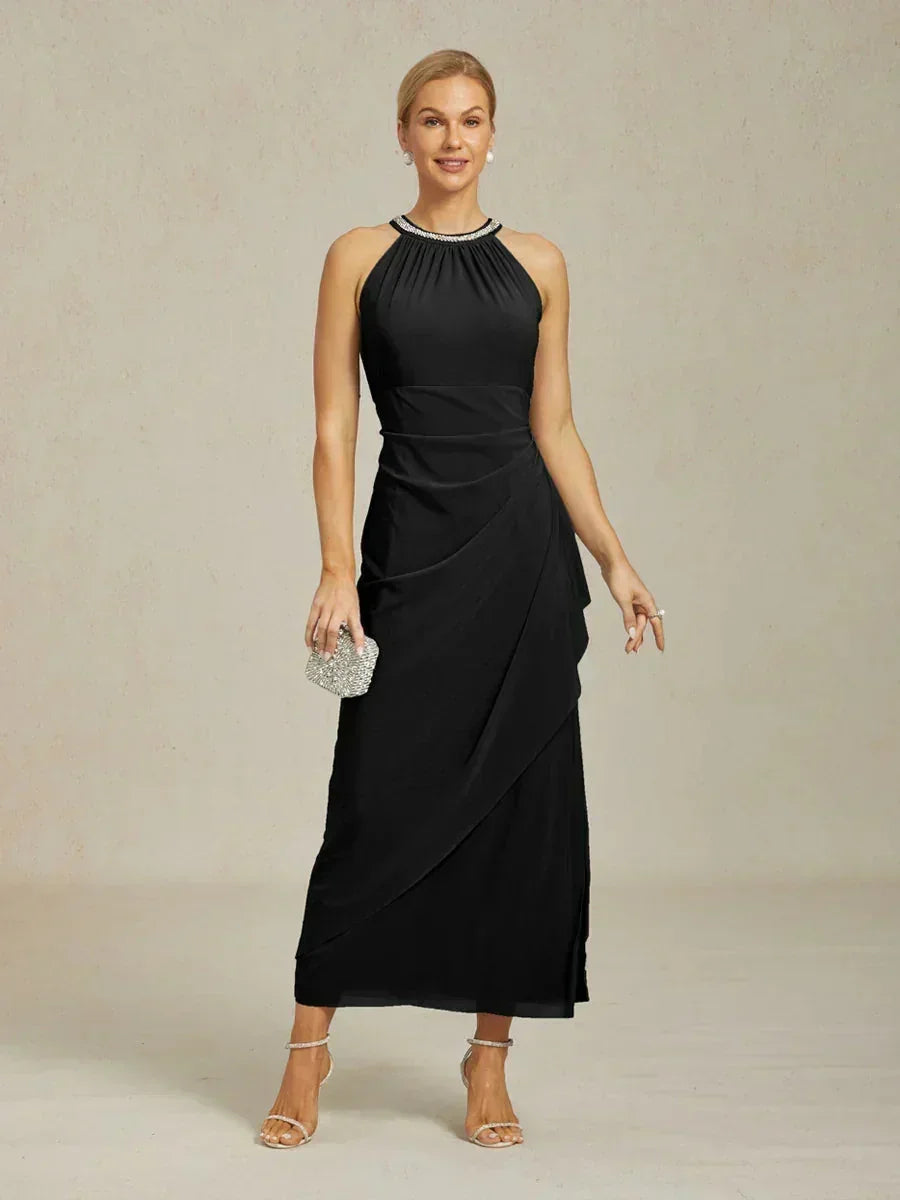 Robes maxi élégantes avec perles et détails de volants