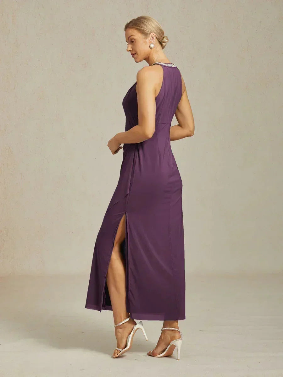 Robes maxi élégantes avec perles et détails de volants