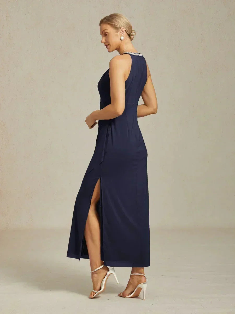 Robes maxi élégantes avec perles et détails de volants