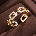 Bague en or "Chaîne scintillante"