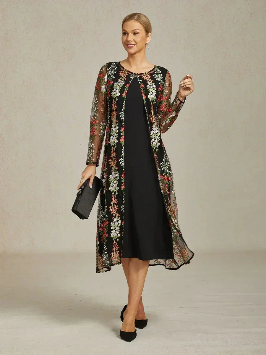 Robe blazer vintage avec broderies en sequins