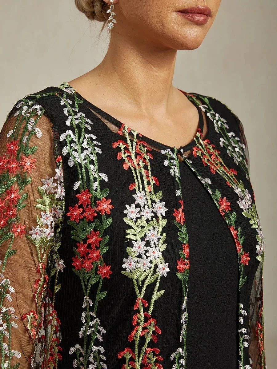 Robe blazer vintage avec broderies en sequins