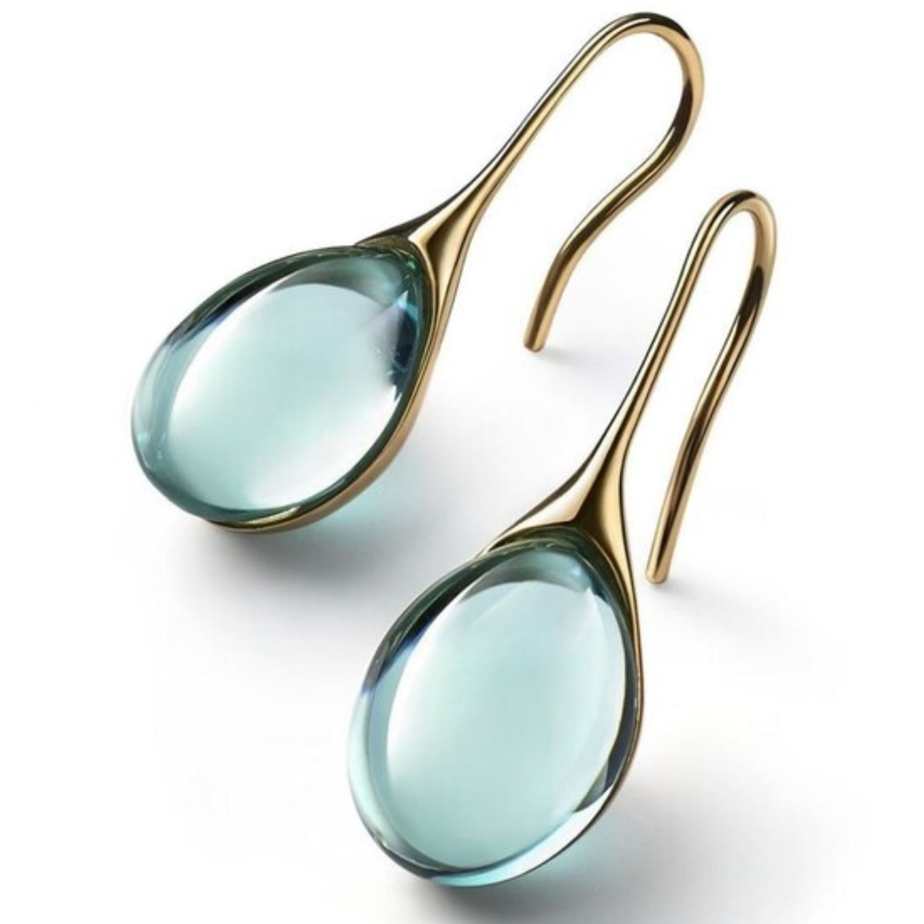 Boucles d'oreilles pendantes élégantes avec des cristaux
