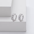 Boucles d'oreilles en argent en forme de feuille