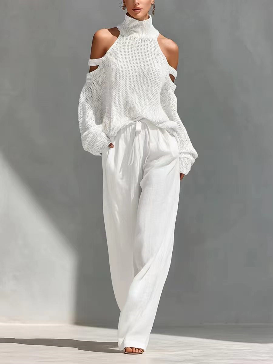 Ensemble en tricot et lin tendance