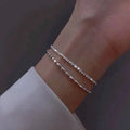 Ensemble de bracelets élégants en argent avec des pierres de zircon