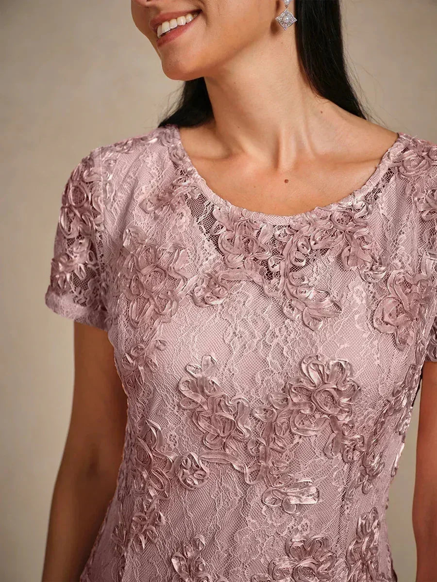 Robes A-Line en dentelle avec décorations en sequins