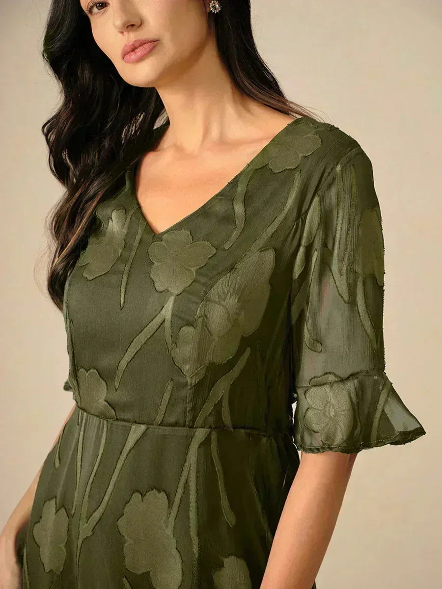 Robes maxi en dentelle avec volants