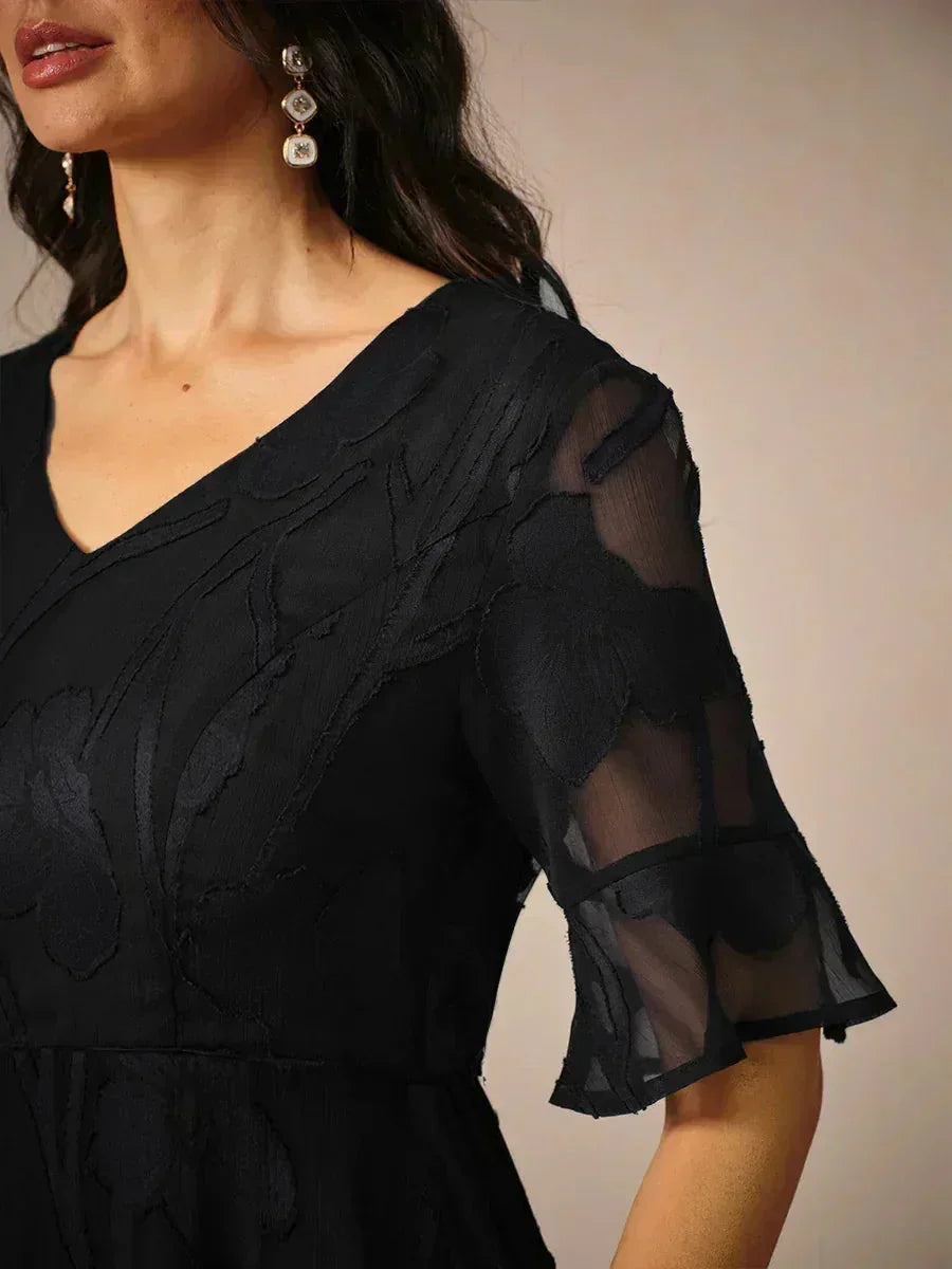 Robes maxi en dentelle avec manches douces