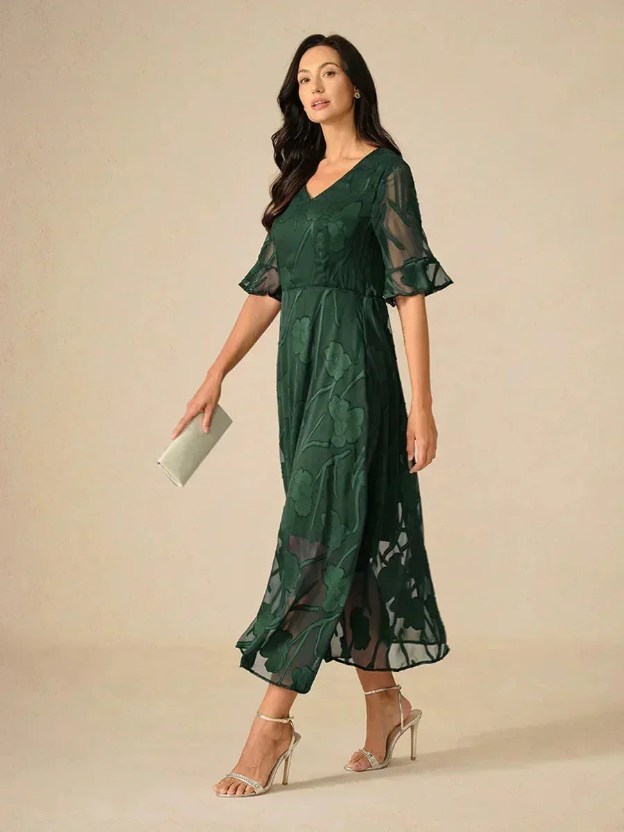 Robes maxi en dentelle avec volants