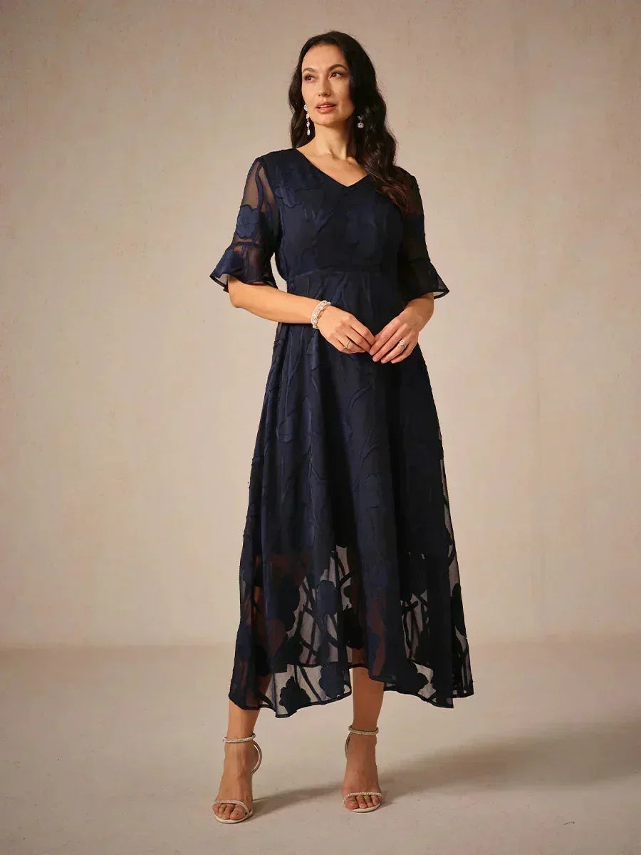 Robes maxi en dentelle avec volants