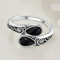 Bague élégante avec fleur en pierre de lune