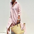 Sophie - Robe chemise élégante à rayures