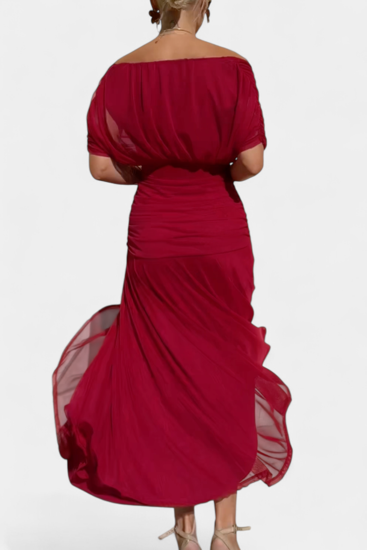 Florendra | Robe longue à fleurs avec col en V