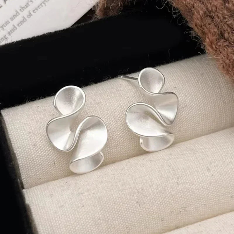 Boucles d'oreilles en fleurs en argent et or 18K