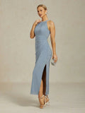 Robes maxi élégantes avec perles et détails de volants