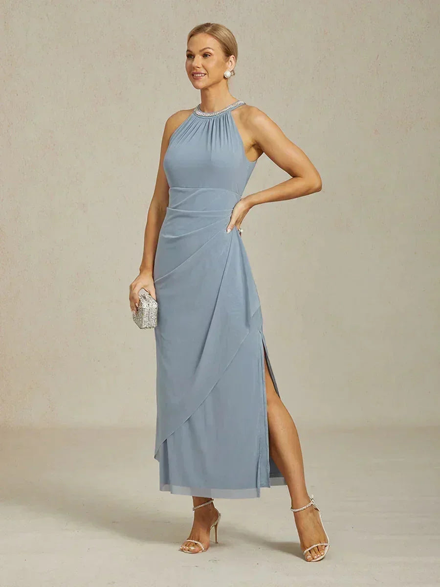 Robes maxi élégantes avec perles et détails de volants