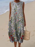 Kara | Robe midi à fleurs sauvages