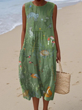 Sparanza | Robe midi forêt