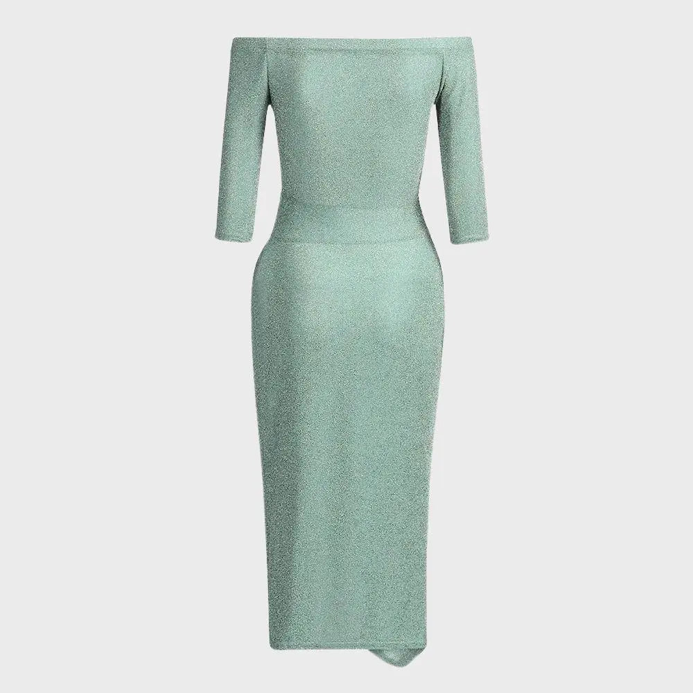 Sofia | Robe femme avec une finition brillante éblouissante