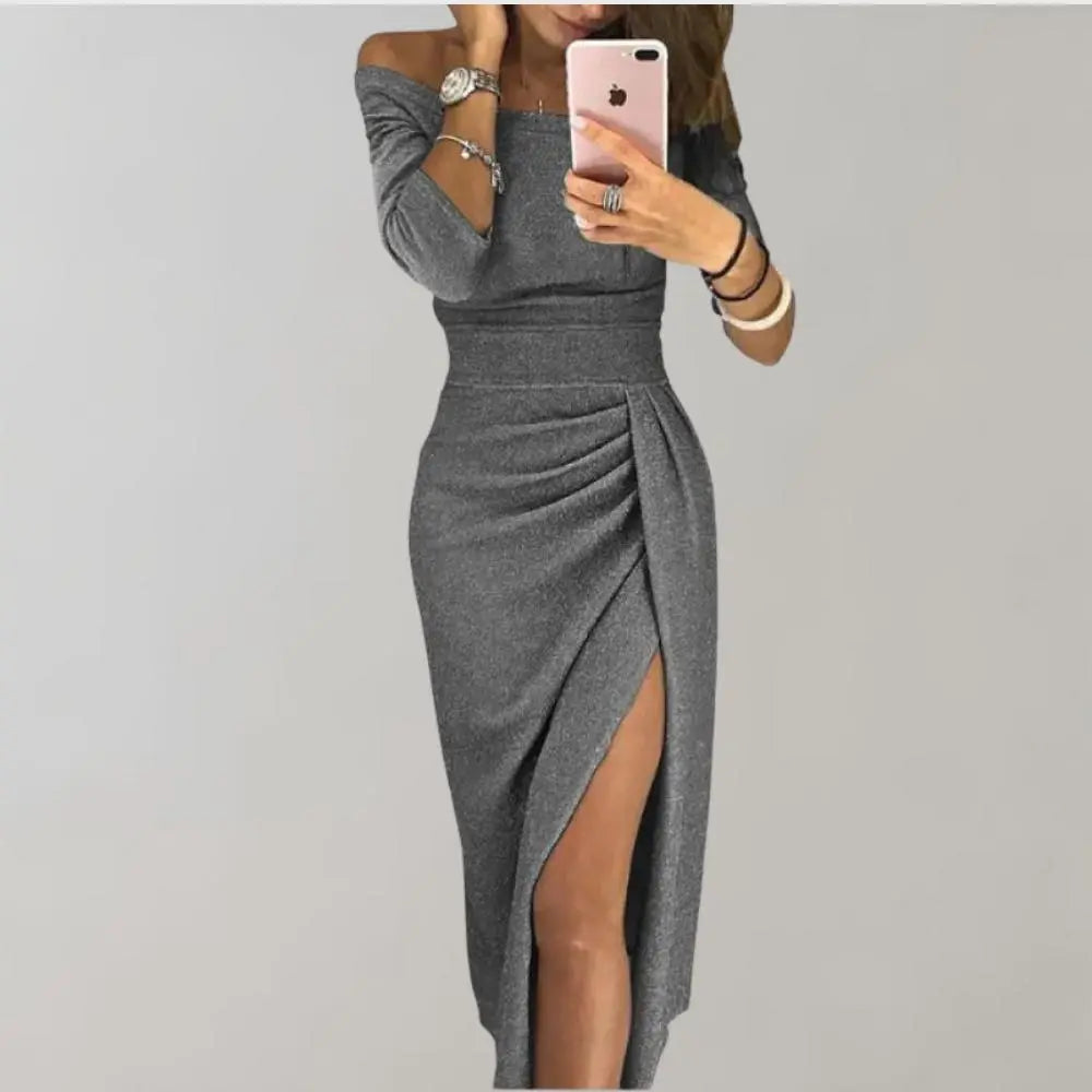 Sofia | Robe femme avec une finition brillante éblouissante