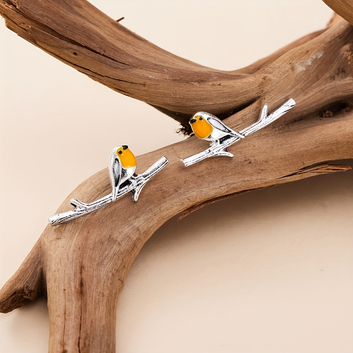 Boucles d'oreilles animation d'oiseau