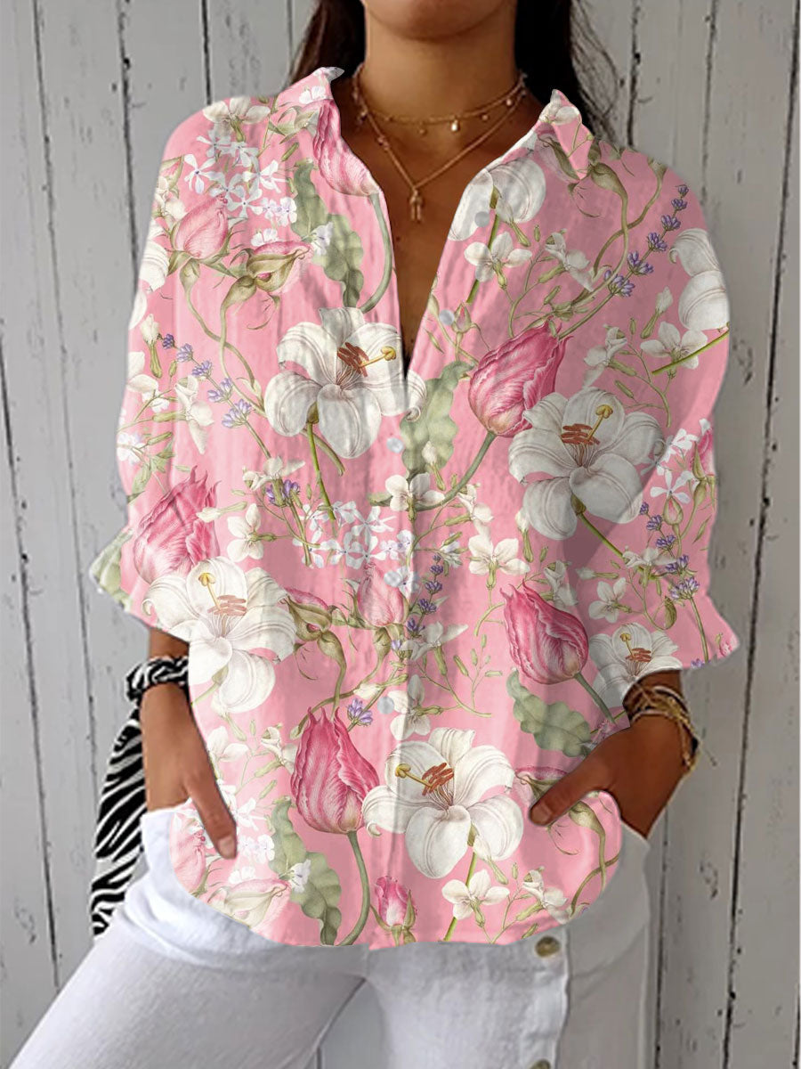 Frances | Blouse Fleurie Élégante