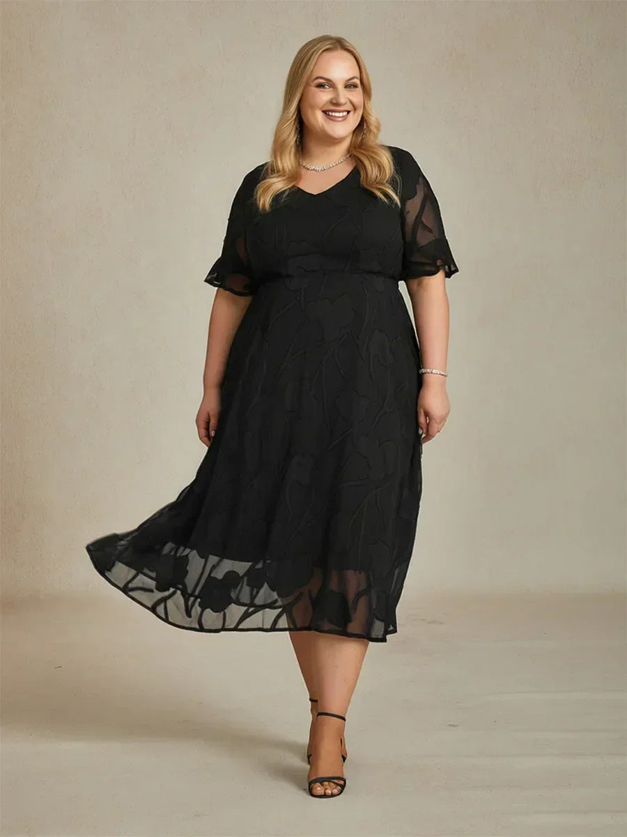 Robes maxi en dentelle avec manches douces