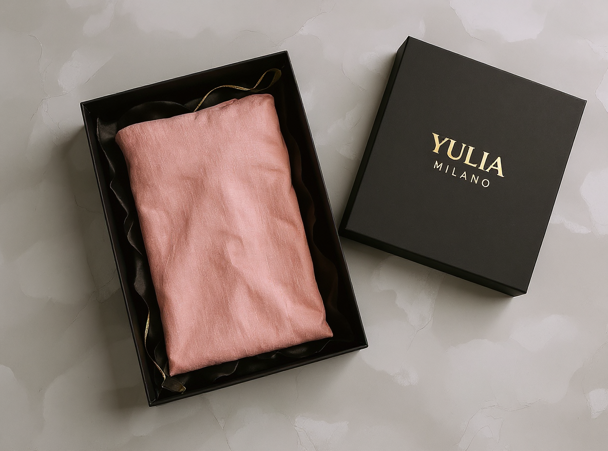 Robe longue minimaliste rose avec col en V en lin pour femmes
