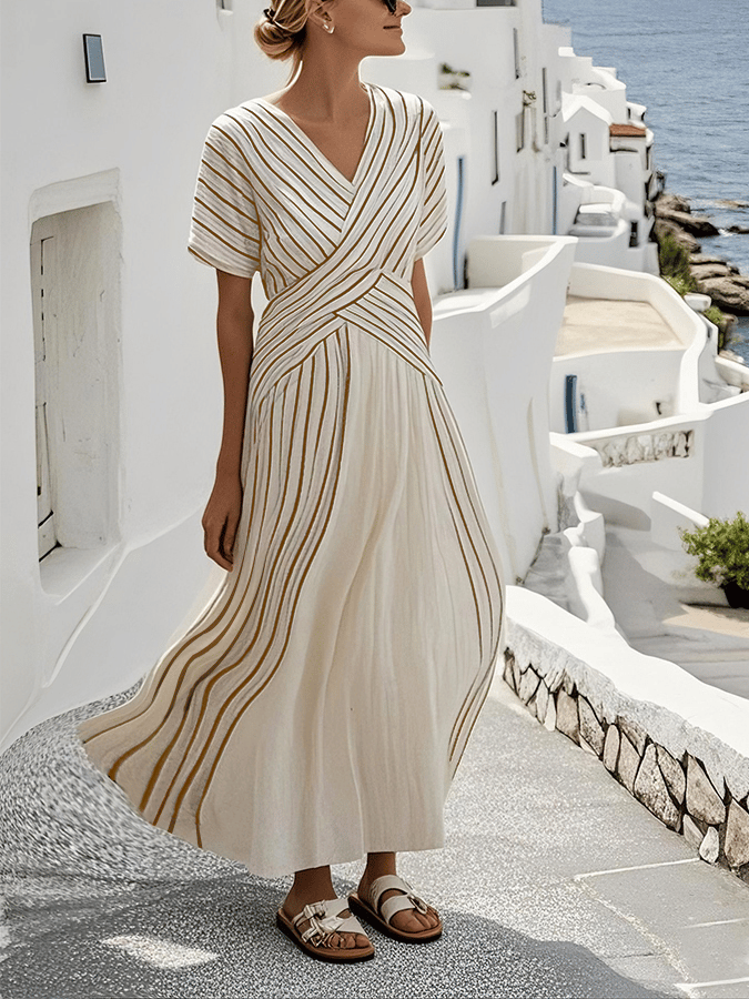 Robe à rayures larges pour femmes