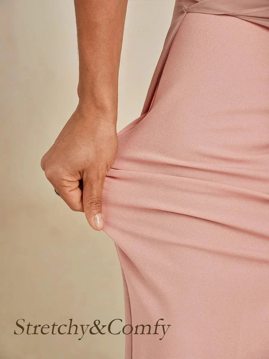 Pantalons droits avec une couche de chiffon